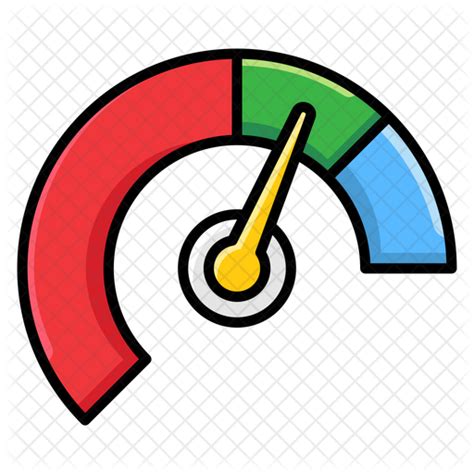 Credit Score Icon - Download in Colored Outline Style