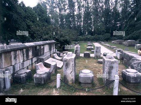 China, Jiangsu, Nanjing, Ming Palace Ruins (Ming Gugong), remains of ...