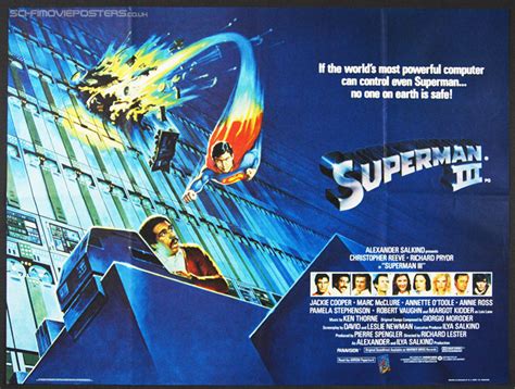 Superman III (1983) - Original British Quad Movie Poster