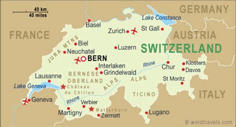 Switzerland Airport Map