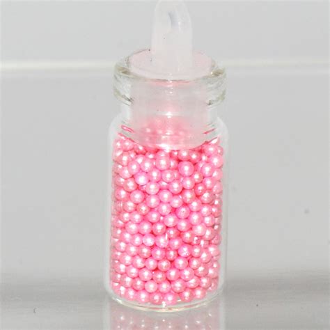 Pink Pearl .90mm no-hole Beads | Stewart Dollhouse Creations