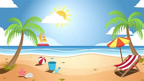 Cartoon Beach Background