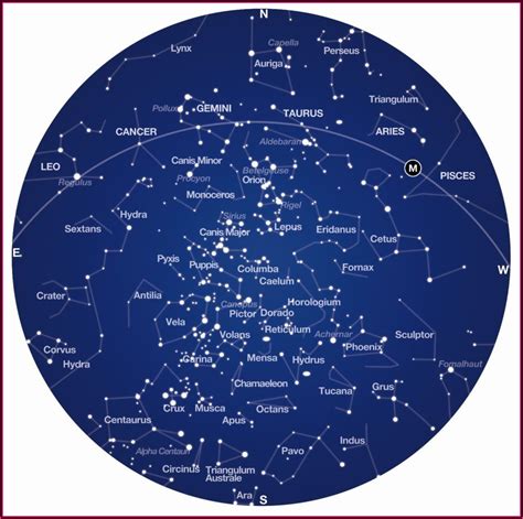 Southern Hemisphere Star Map - map : Resume Examples #gq96NzOx9O