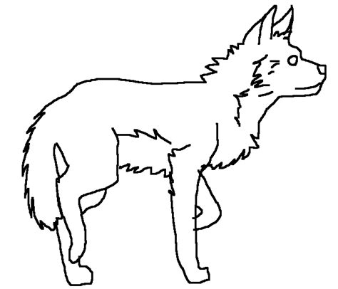 Wolf Walking Drawing