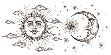 Sun And Moon Pencil Drawing