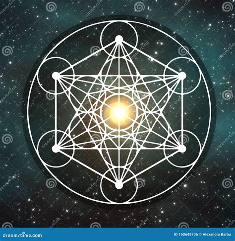 Metatrons Cube, Flower Of Life. Sacred Geometry, Graphic Element Magic Hexagram. Vector Isolated ...