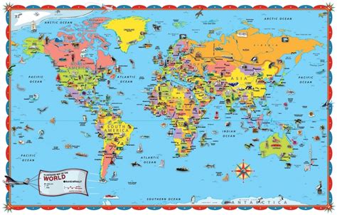 Printable World Map With Countries For Kids - Free Printable Maps