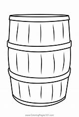 Empty Barrel Coloring Page  Pages Everyday Objects sketch template