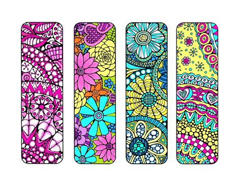 Bookmarks to Color and Print Bookmark Coloring Page