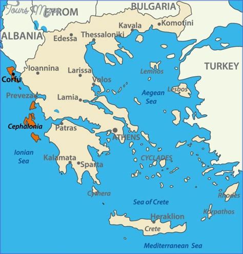 IONIAN ISLANDS - ToursMaps.com