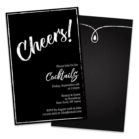 Personalized Cheers Cocktail Party Invitations - Walmart.com - Walmart.com