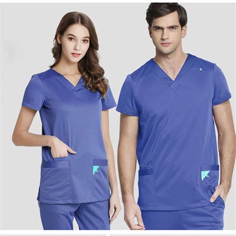 2018Infinity Stretch Rib Knit Scrubs Medical Uniforms Full Elastic ...