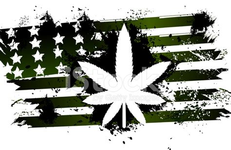 Marijuana American Flag Stock Vector - FreeImages.com