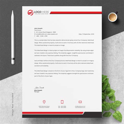 Elegant letterhead template design in minimalist style - Download Free Vectors, Clipart Graphics ...