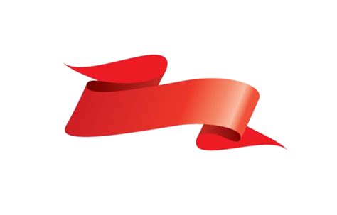 Red Ribbon Banner Vector Hd Images, Vector Red Ribbon Banner Illustration, Isolated, Tape ...