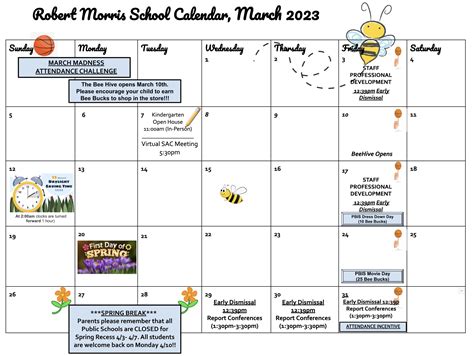 Calendar – Robert Morris School