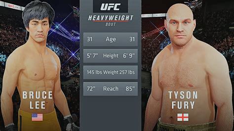 Bruce Lee Vs. Tyson Fury : UFC 4 Gameplay (Legendary Difficulty) (AI Vs ...