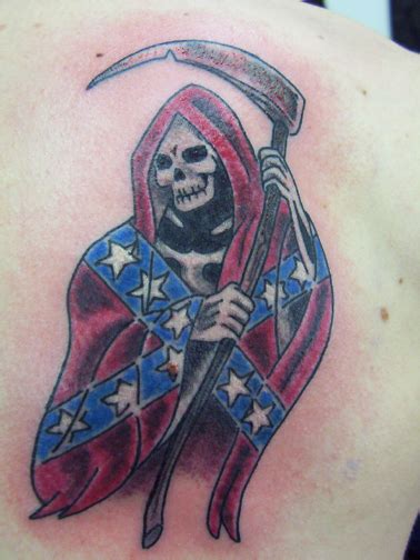 Looking For Unique Tattoos Grim Reaper With Confederate Flag