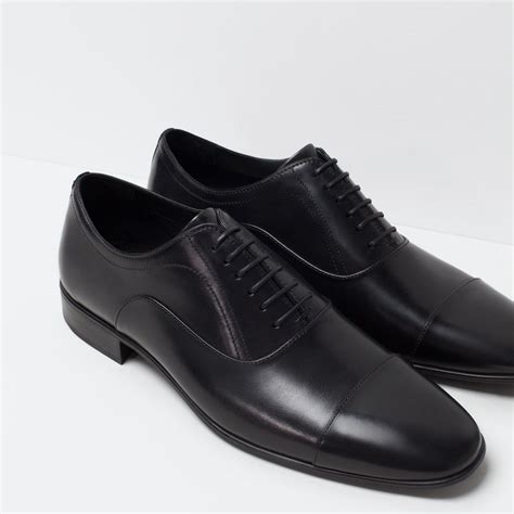 EMBOSSED LEATHER OXFORD SHOE Shoes MAN ZARA United Kingdom Dress Shoes ...