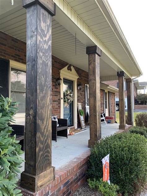 DIY wooden porch columns | Porch wood, Porch columns, Diy front porch