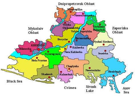 Map of the Kherson Province – OMNI-Net in Ukraine