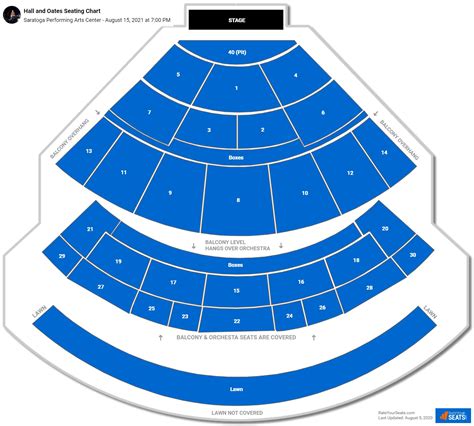 Saratoga Performing Arts Center Seating Chart - RateYourSeats.com