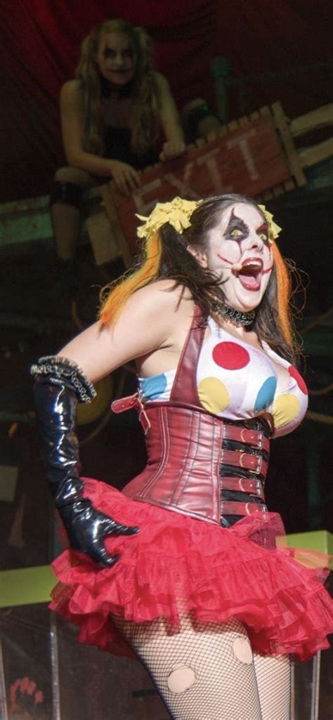 a woman dressed up as a clown