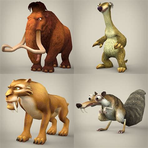 Ice Age Animal Collection 3D model | CGTrader