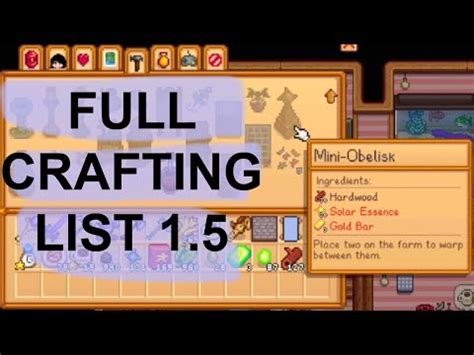 Stardew valley crafting table