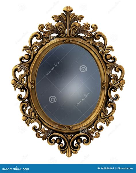 Baroque Golden Frame stock photo. Image of ellipse, oval - 146986164