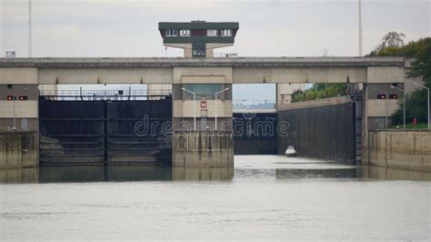 Water Lock on River Danube stock photo. Image of water - 265447240