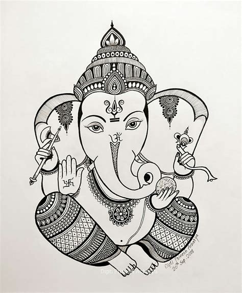 Pin by sulochana bhaghavan on Art Drawings Simple | Ganesh art ...