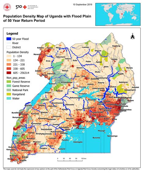 Uganda Population Density Map