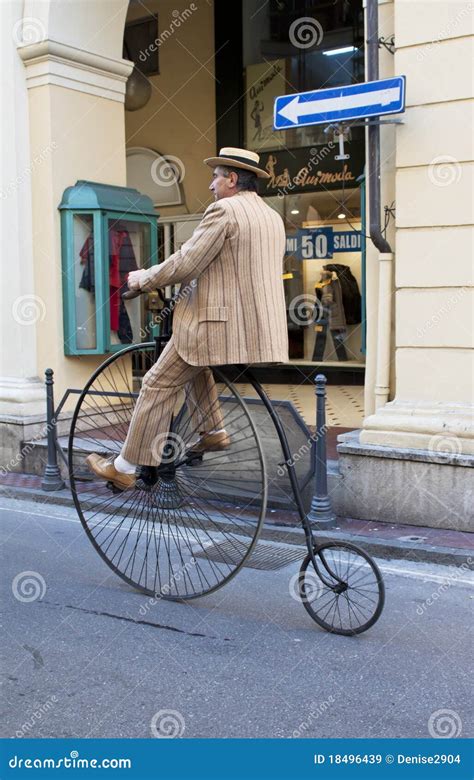 Men With Old Cycle,cycling Through History Event Editorial Stock Image - Image: 18496439