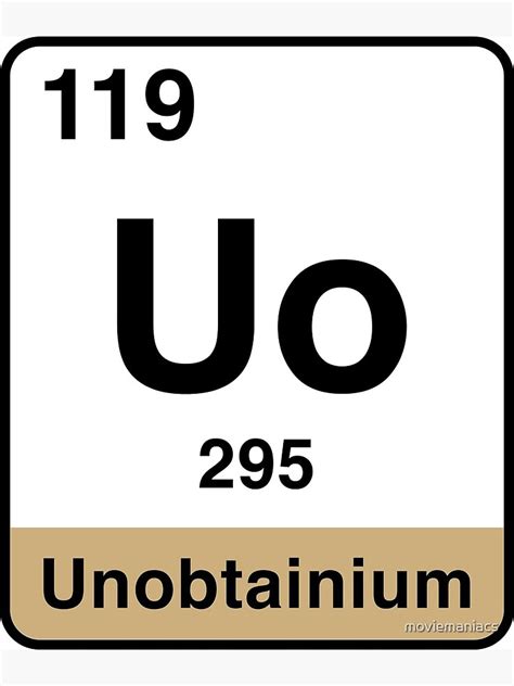 "Unobtainium - Chemical Elements" Photographic Print for Sale by moviemaniacs | Redbubble