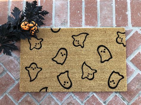 Ghost Pattern Halloween Doormat – Nickel Designs Custom Doormats