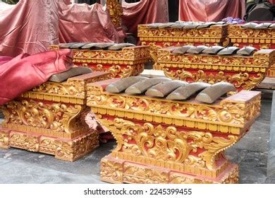 Traditional Balinese Gamelan Called Gong Bali Stock Photo 2245399455 ...