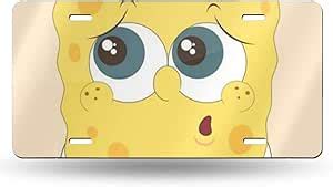 Cute Spongebob License Plate Sign Tag Car Accessories 12 X 6 in : Amazon.ca: Automotive