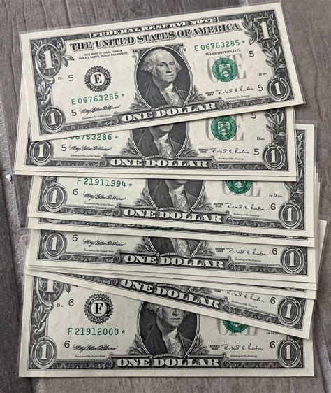 1995 One Dollar Bill STAR Note Uncirculated Consecutive FREE - Etsy