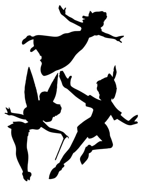 Tinkerbell And Peter Pan Silhouette