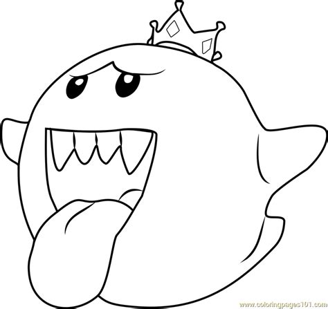 King Boo | Super mario coloring pages, Mario coloring pages, Coloring pages