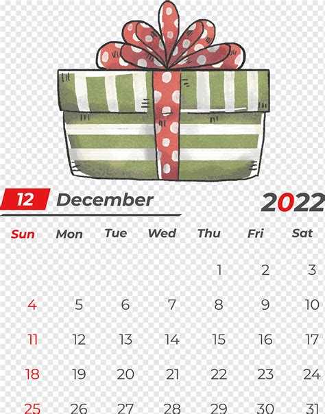 2022 calendar december, png | PNGWing