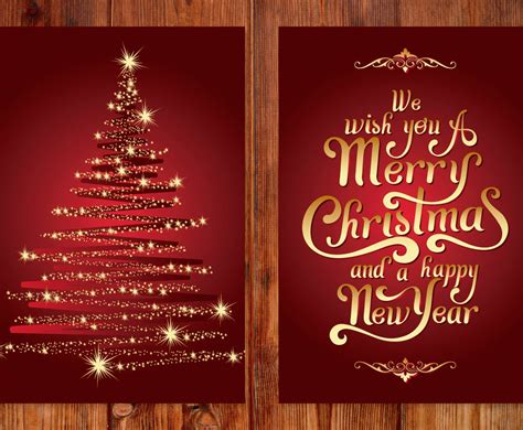 Beautiful Gold And Red Christmas Card Vector Art & Graphics | freevector.com