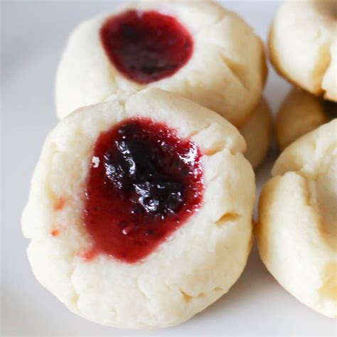 Strawberry Jam Thumbprint Cookies