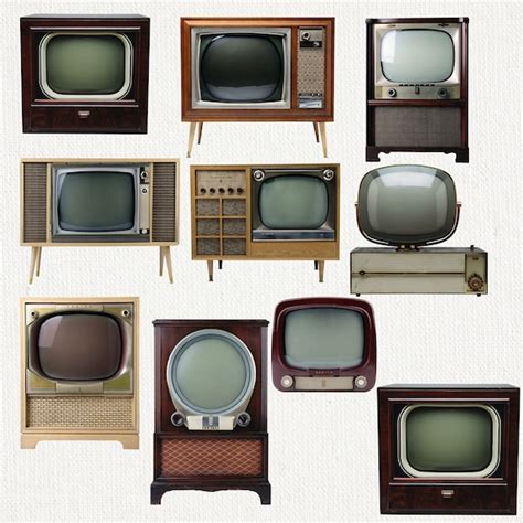 Vintage Old Television. TV Clipart. Television PNG. Vintage | Etsy