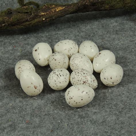 4 Dozen, 1.25 Inch Long White Small Speckled Eggs With Brown Speckles Perfect Craft Item Great ...