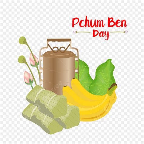 Pchum Ben Vector Hd PNG Images, Pchum Ben Day Festival Food Design ...