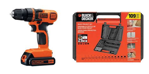 BLACK+DECKER pairs a cordless drill/driver with 109-piece accessory set ...