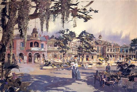 New Orleans Square, Disneyland - Herb Ryman | Disney concept art ...