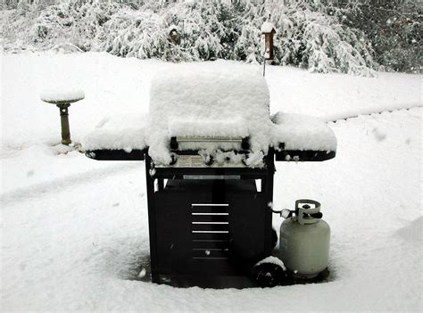Snow Covered BBQ Grille Free Stock Photo - Public Domain Pictures